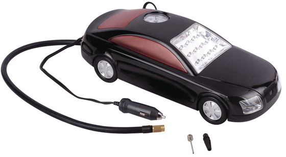 3 σε 1 γρήγορο πλαστικό αεροσυμπιεστή DC12V μορφής αυτοκινήτων με το φως των οδηγήσεων για τον πληθωρισμό ροδών