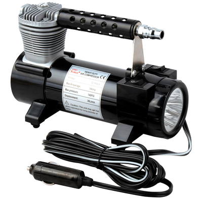 12v ενιαίος μαύρος αεροσυμπιεστής οχημάτων Cyclinder φορητός για τον πληθωρισμό 150PSI αυτοκινήτων