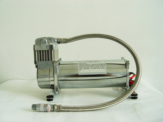 Καλή τιμή. 200PSI ενιαίος αεροσυμπιεστής 12v, αναστολή αυτοκινήτων χρωμίου γύρου αέρα για τα φορτηγά σε απευθείας σύνδεση
