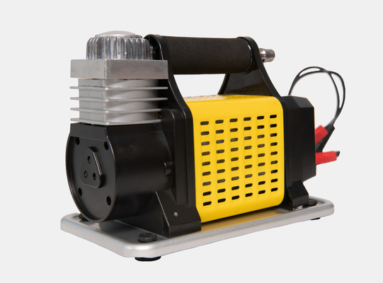 DC12V μεταλλικός φορητός ανεμιστήρας ελαστικών αυτοκινήτου με μεταλλικό μετρητή πίεσης και σωλήνα