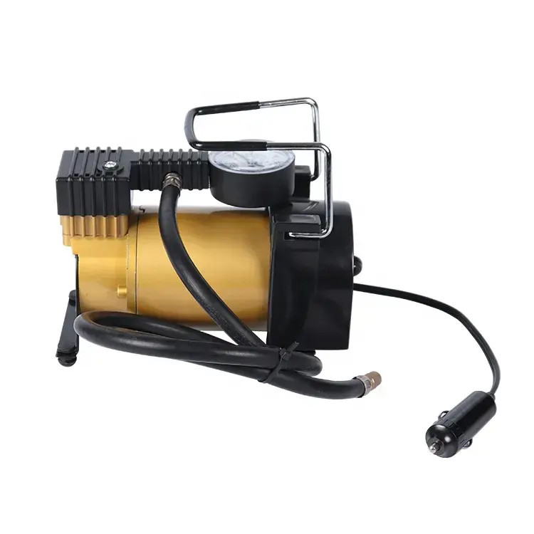 Φορητός μεταλλικός συμπιεστής αέρα DC12v μονοκύλινδρος αυτοκινητοκίνητος ελαστικού φουσκωτή αντλία γρήγορο φούσκωμα