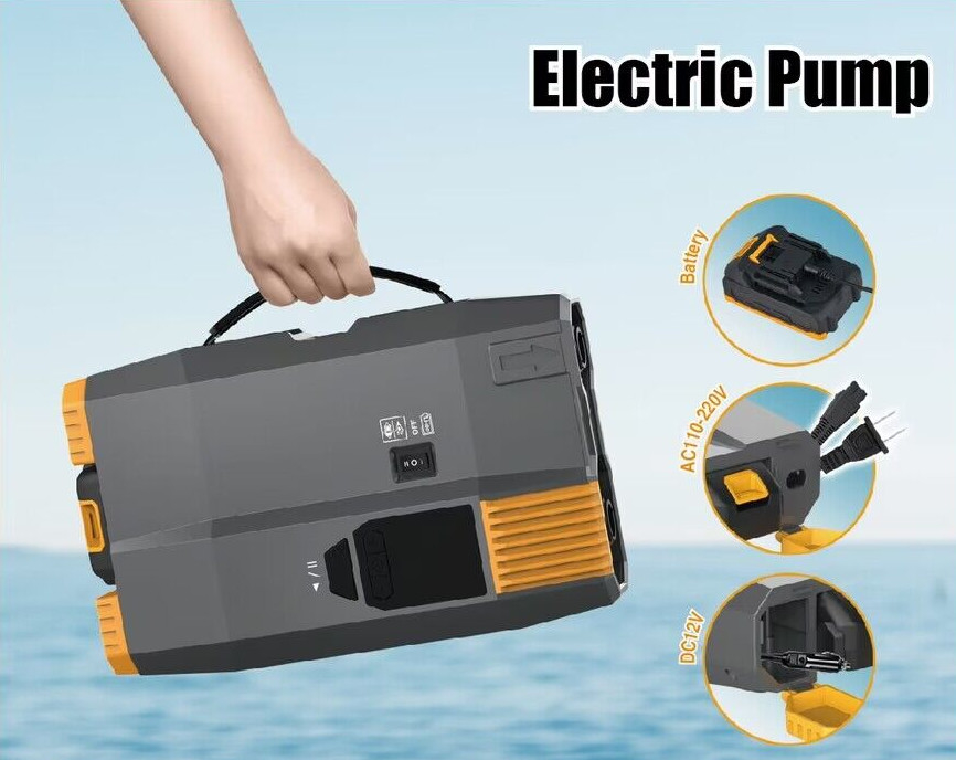 12V ηλεκτρική αντλία υποστήριξης με μπαταρία και AC110V-220V μακροχρόνια εργασία 20psi με οθόνη